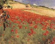 William blair bruce Landscape with Poppies oil painting picture wholesale